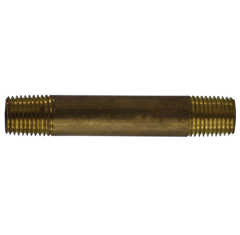 Midland Metal 40-024 40024 Red Brass 1/4” NPT X 3” Pipe Fitting Plumbing Nipple