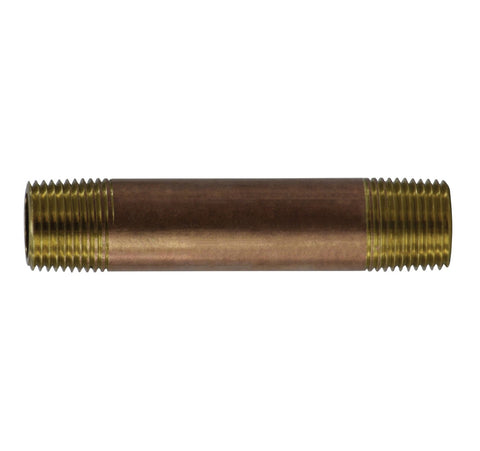 Midland Metal 40-044 40044 Red Brass 3/8” X 3" Pipe Fitting Plumbing Nipple