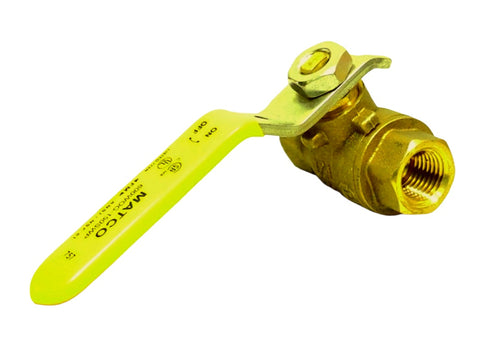 Matco Norca 757T01 Forged Brass 600 WOG 1/4" NPT Full Port Ball Valve