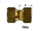 Midland Metal 10-486 10486 Brass 3/4" Female 45° Flare Forged Swivel Union Fitting