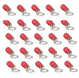 Marine Grade Nylon Insulated Ring Terminal 22-16 AWG Wire X 1/4" Stud Electrical Connector 25-Pack KS RNY1-6