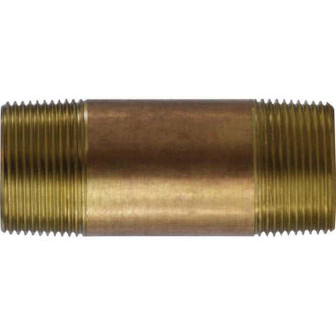 Midland Metal 40-128 40128 Red Brass 1-1/4" X 5-1/2” Pipe Fitting Plumbing Nipple