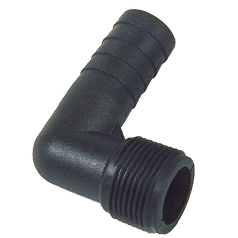 Forespar 901001 HECM-12 Marelon 3/4" Hose Barb X 3/4" NPT Male 90° Elbow Fitting