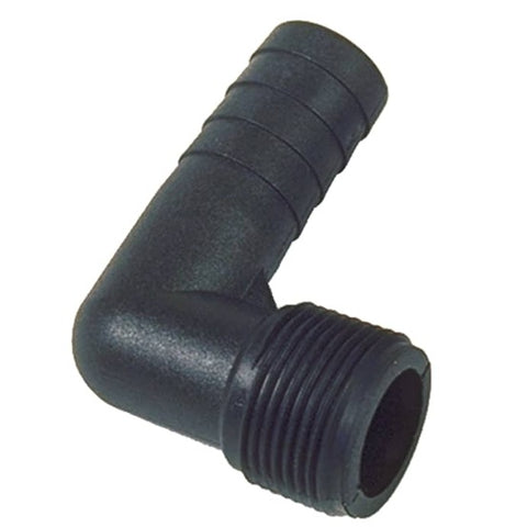 Forespar 901000 HECM-8 Marelon 5/8" Hose Barb X 1/2" NPT Male 90° Elbow Fitting