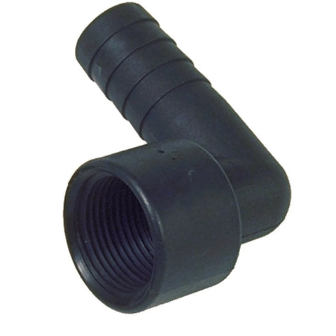 Forespar 901009 HECF-20 Marelon 1-1/4" Hose Barb X 1-1/4" NPT Female 90° Elbow Fitting