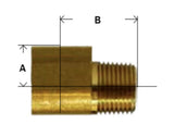 Midland Metal 12-065 12065 Brass 3/8" Inverted Flare X 3/8" NTP Male 90° Elbow Fitting