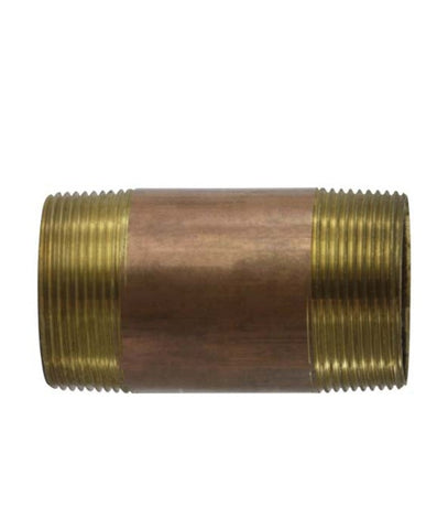 Midland Metal 40-180 40180 Red Brass 2-1/2" X Close (2-1/2") Pipe Fitting Plumbing Nipple