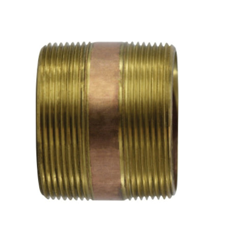 Midland Metal 40-200 40200 Red Brass 3" X Close (2-5/8") Pipe Fitting Plumbing Nipple