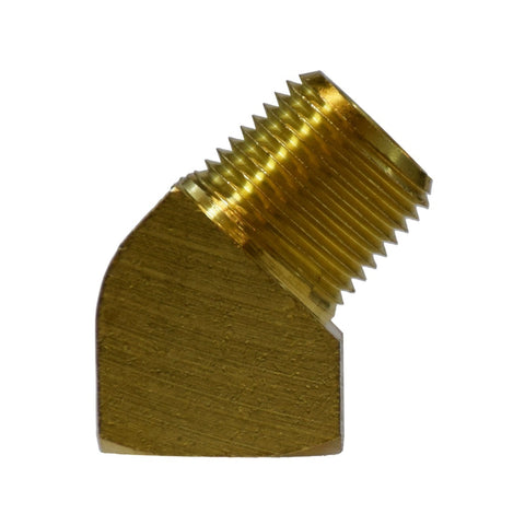 Midland Metal 28-231 28231 Brass 1/4" NPT X 45° Street Elbow Pipe Fitting - Second Wind Sales
