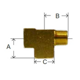 Midland Metal 28-247 28247 Brass 3/8” X 3/8" X 3/8" NPT 3-Way Male Run Street Tee Pipe Fitting - Second Wind Sales