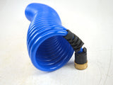 HoseCoil HS2500HP Blue Boat Marine Grade 25' HP Self Coiling Hose with Flex Relief