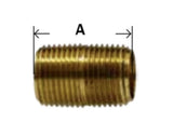 Midland Metal 28-131 28131 Brass 1/8” NPT Male X Close Nipple Pipe Fitting