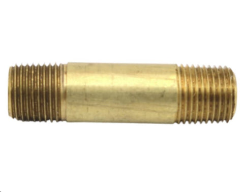 Midland Metal 28-140 28140 Brass 1/8” NPT Male X 1-1/2" Long Nipple Pipe Fitting