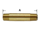 Midland Metal 28-141 28141 Brass 1/8” NPT Male X 2” Long Nipple Pipe Fitting