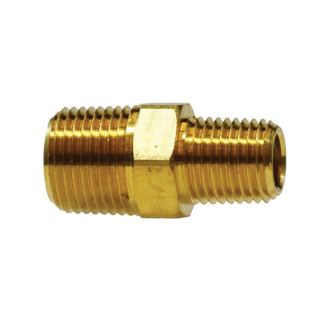 Midland Metal 28-220 28220 Brass 1/4” X 1/8” NPT Male Pipe Fitting Plumbing Reducing Hex Nipple