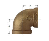 Midland Metal 44-105 44105 Marine Grade Bronze 1" NPT Female X 90° Elbow Fitting