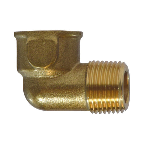 Midland Metal 28-165 28165 Brass 1/8" NPT X 90° Street Elbow Pipe Fitting
