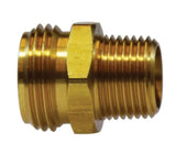 Midland Metal 30-063 30063 Brass 3/4" Garden Hose X 3/4" NPT Male X 1/2" NPT Female Tapped Adapter Fitting