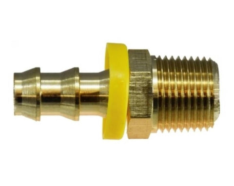 Midland Metal 30-211 30211 Brass 1/4" Push On Hose Barb X 3/8" NPT Male Adapter Fitting - Second Wind Sales