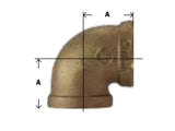 Midland Metal 44-108 44108 Marine Grade Bronze 2" NPT Female X 90° Elbow Fitting