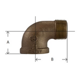 Midland Metal 44-161 44161 Bronze 1/4" NPT X 90° Street Elbow Pipe Fitting Seafit 1857689 139812