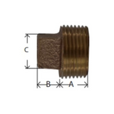 Midland Metal 44-658 44658 Marine Grade Bronze 2” NPT Male Plug Fitting