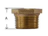 Midland Metal 44-510 44510 Bronze 1" X 1/4" Reducing Hex Bushing Fitting - Second Wind Sales