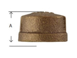 Midland Metal 44-477 44477 Marine Grade Bronze 1-1/2" NPT Female Pipe Cap Fitting - Second Wind Sales