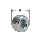 Midland Metal 66-763 66763 Zinc Plated Steel 3/8” NPT Male Countersunk Hex Plug Fitting - Second Wind Sales