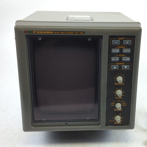 Furuno FCV-292 Boat Marine Color 10" CTR 3 kW 50/200 kHZ Video Sounder Fishfinder Display - Second Wind Sales