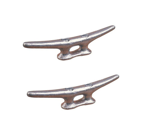 Sea Dog 040104-1 Flat Head 4" Hot Dipped Galvanized Open-Base Iron Cleat PAIR