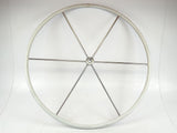 Edson 645LE-36-5-GRAY Boat Sailboat 36" Leather Covered Rim Destroyer Steering Wheel