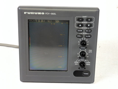Furuno FCV-582L Marine 50/200 kHz 6.5" Color Sounder FishFinder Display