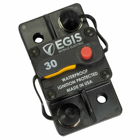 Egis 4703-030 285 Series Surface Mount Type III 30A Waterproof Circuit Breaker Blue Sea Systems 7181 7109 Bussmann 285030F - Second Wind Sales