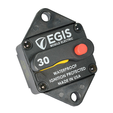 Egis 4706-030 285-Series Panel Mount Type III 30A Waterproof Circuit Breaker Blue Sea Systems 7081 Cooper Bussmann 285030P - Second Wind Sales