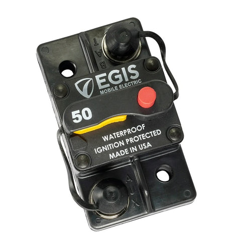 Egis 4703-050 285 Series Surface Mount Type III 50A Waterproof Circuit Breaker Blue Sea Systems 7183 Bussmann 285050F