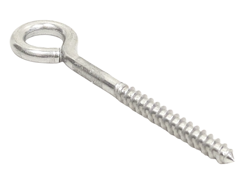 QMH 3193S-0575 Boat Marine Stainless Steel 3/16" X 3" Lag Screw Eye Bolt