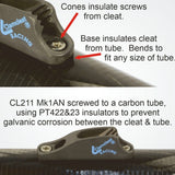 Sea Dog 002111-1 Clamcleat CL211MK1 Racing Junior Mk1 Fairlead 1/8" to 1/4" Deck Rope Cleat