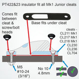 Sea Dog 002111-1 Clamcleat CL211MK1 Racing Junior Mk1 Fairlead 1/8" to 1/4" Deck Rope Cleat