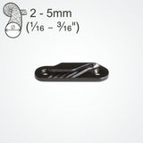 Sea Dog 002130-1 Clamcleat CL213 Fine Line Starboard Black Nylon 1/16" to 3/16" Deck Rope Cleat