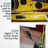 Sea Dog 002030-1 Clamcleat CL203 Junior Nylon Fairlead 1/8" to 1/4" Deck Rope Cleat