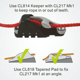 Sea Dog 002171-1 Clamcleat CL217MK1 Side Entry Starboard Fairlead 1/8" to 1/4" Deck Rope Cleat