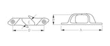 Sea Dog 060065-1 Marine Boat Stainless Steel 6" Skene Bow Chock 2-Pack - Second Wind Sales