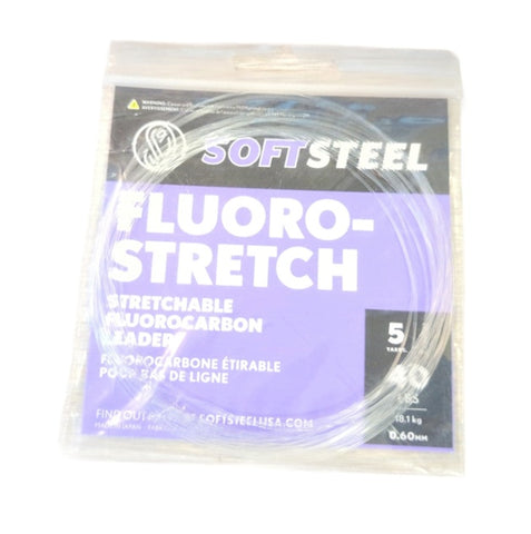 Soft Steel SF-5-40 Fluoro-Stretch 5-Yard 40lb Single Shot Stretchable Fluorocarbon Leader