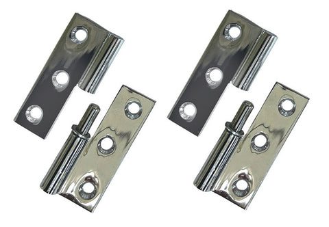 Sea Dog 204515-1 Boat Marine Stainless Steel 1-1/2" X 2" Take-A-Part Slip Joint Lift-Off Butt Hinge 2-Pack