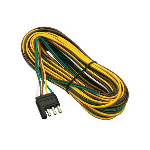 Wesbar 002220 Flat 4-Way Connector 20' Color Coded Trailer Wire Wiring Harness