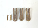 Wilcox Crittenden 3212 Boat Marine Solid Bronze 1/4" + 5/16" Rigging Jaw Toggle 3-Pack