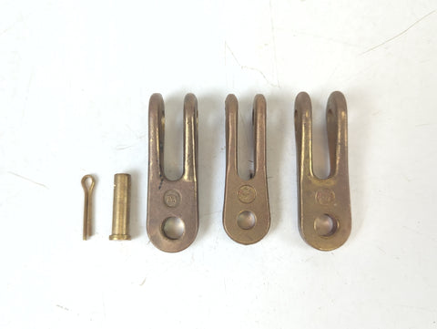 Wilcox Crittenden 3212 Boat Marine Solid Bronze 1/4" + 5/16" Rigging Jaw Toggle 3-Pack
