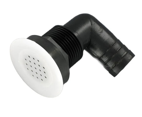 Marine East 9110 Boat High Impact Nylon 1" High Capacity Screened Drain Elbow