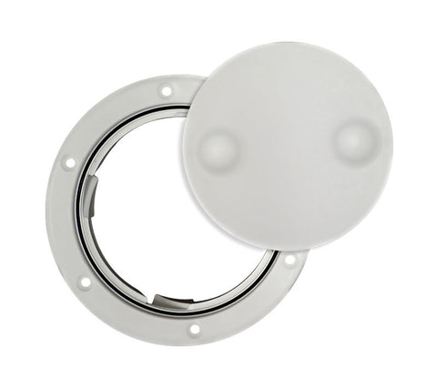 Rabud 4LAW Boat Marine 4" Arctic White Twist-N-Lock Deck Plate